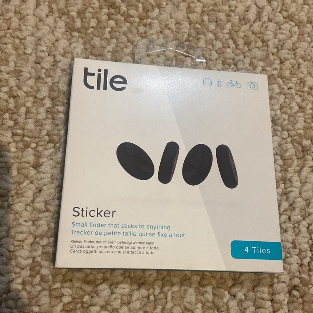 Tile Sticker tracking device 4 Pack NEVER OPENED!